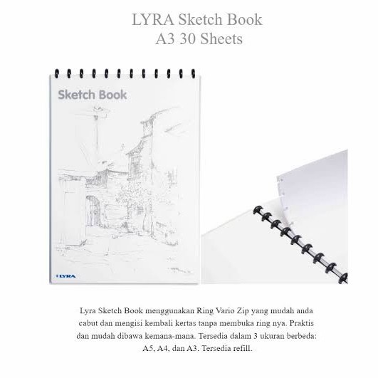 

Produk Sketch Book Lyra Buku Sketsa Ukuran A3 150 Gsm Promo