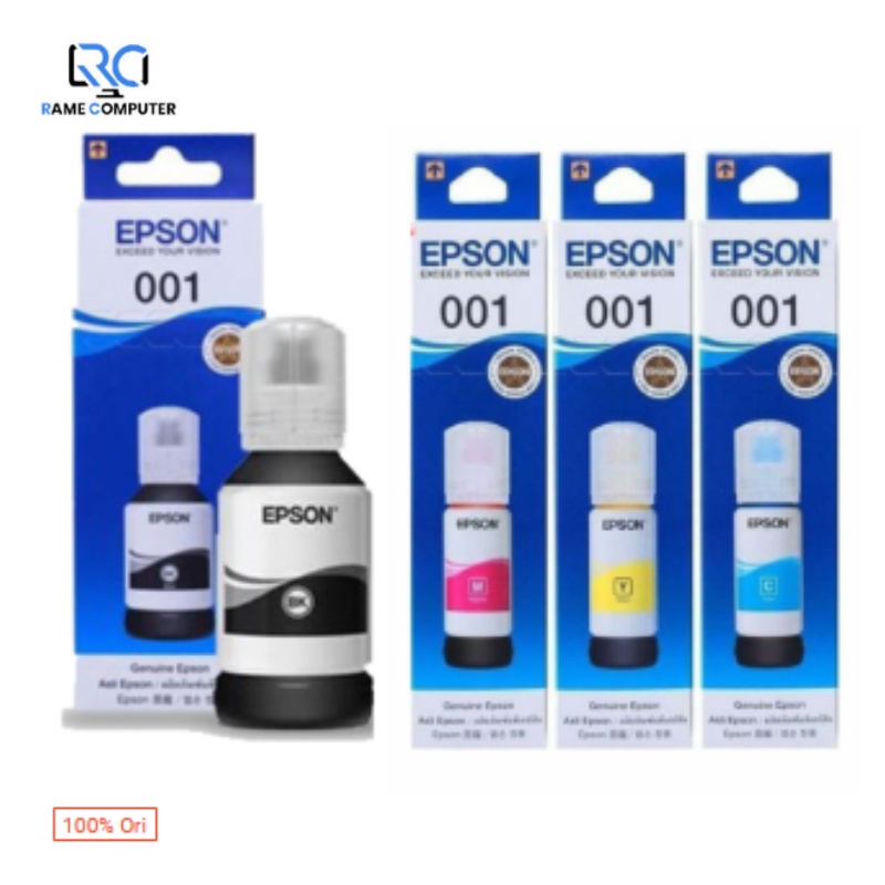 ORIGINAL Tinta Epson 001 T001 T-001 T 001 Hitam dan Warna - For L4150 L6160 L6170 L6190