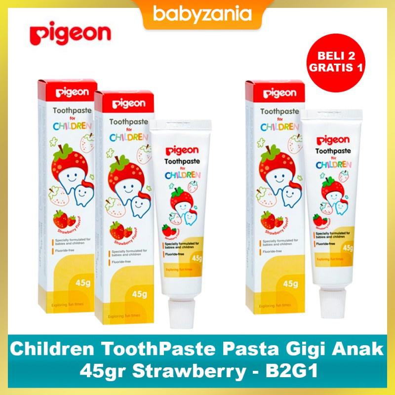 Pigeon Children Tooth Paste Pasta Gigi Anak 45 gr Strawberry - B2G1