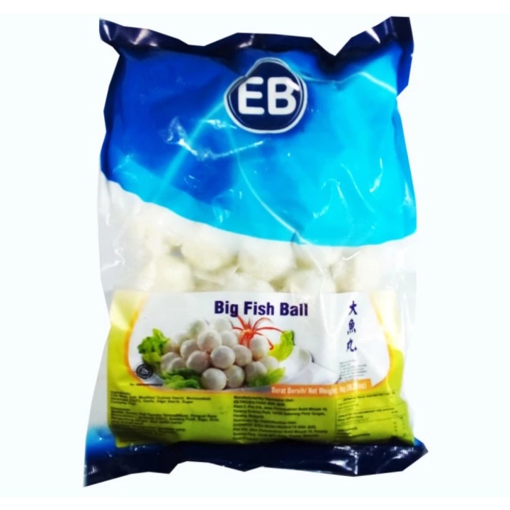 Bakso Ikan Beku EB Big Fish Ball 500 gr &amp; 1kg (Frozen)