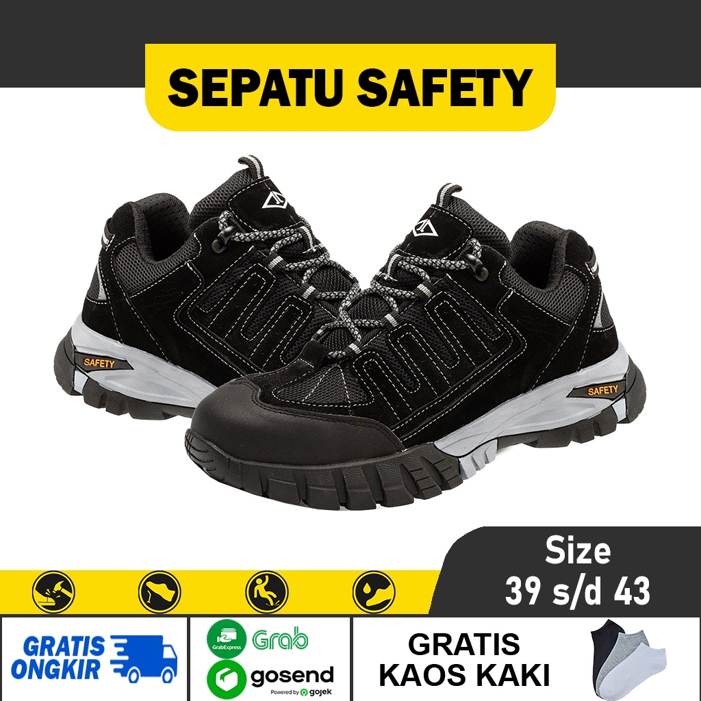 Sepatu Safety Ujung Besi Sepatu Septi Sepatu Sefty Sepatu Safety Shoes Middle Cut - SSSMCH06