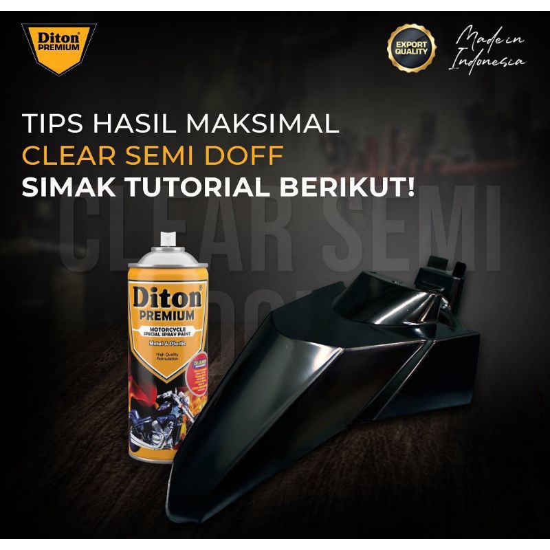 Pilok Cat Pernis Clear Semi Doff 9129 Diton Premium Cat Semprot Sepeda Motor Mobil Velg Rangka Perka