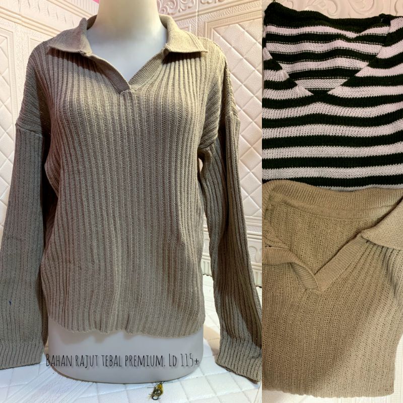 Baju rajut tebal/rajut premium/baju rajut premium/rajut oversize murah
