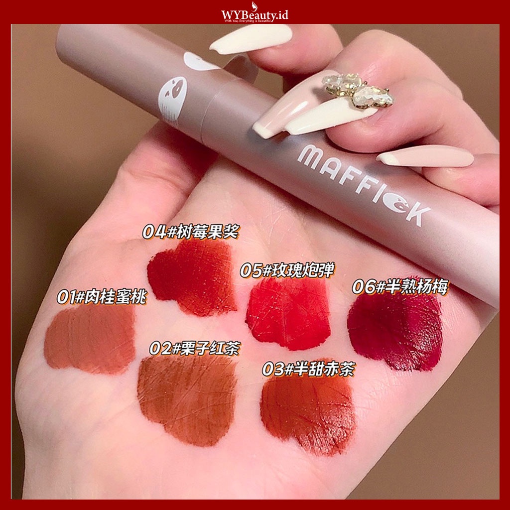 MAFFICK Lip Glaze Lipstik Matte Tahan Lama