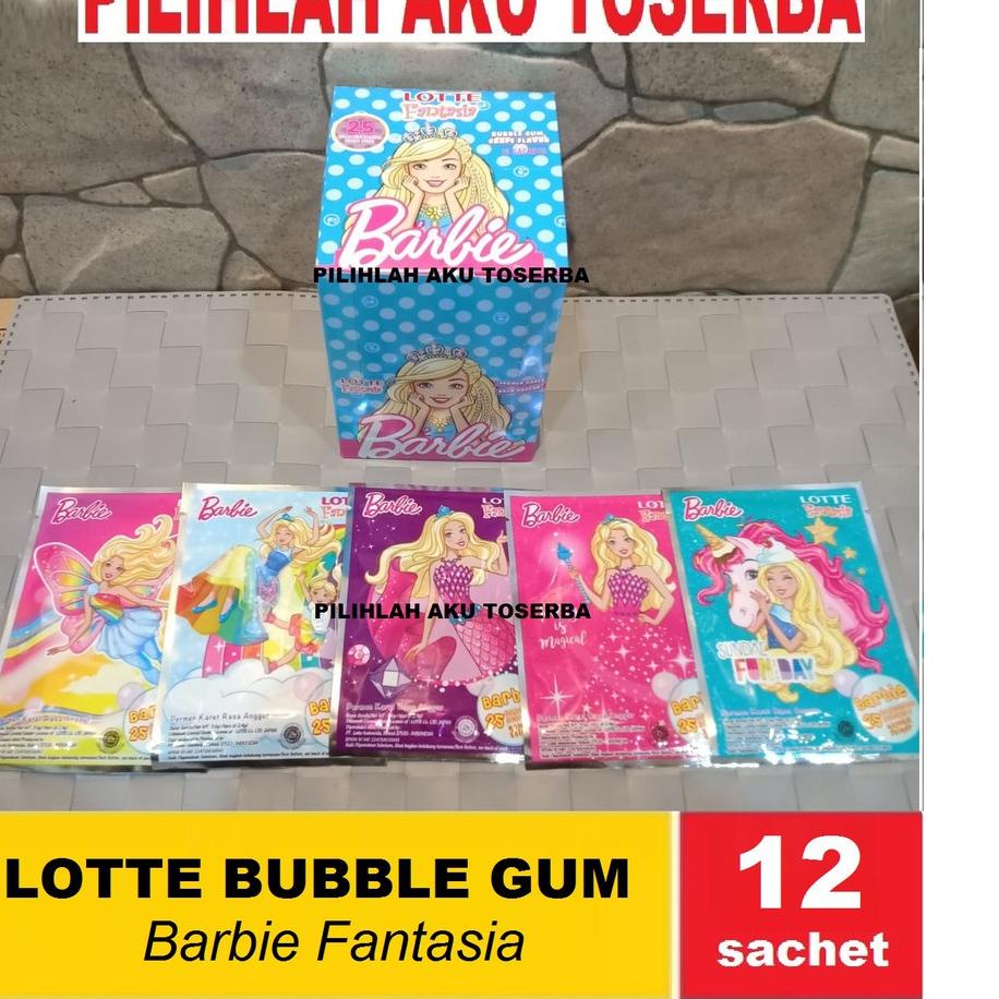 

FLASH SALE LOTTE BUBBLE GUM BARBIE FANTASIA - ( HARGA 1 BOX ISI 12 sachet ) !!