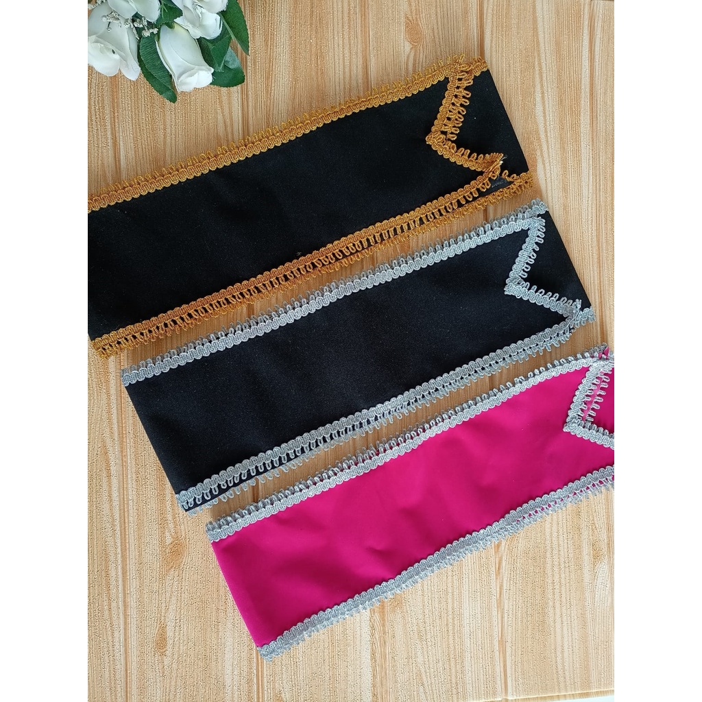 Selempang Wisuda Polos renda kecil