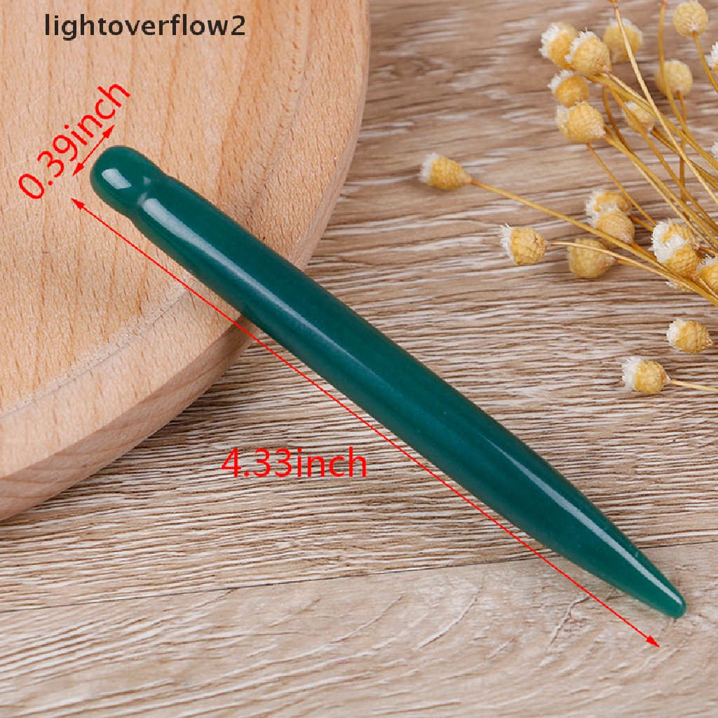 (lightoverflow2) Batu Giok Guasha Alat Pijat Spa Akupuntur Wajah