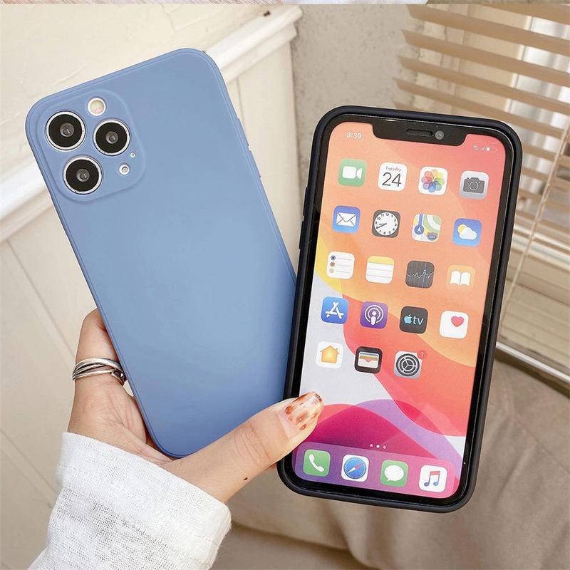 Soft Case Bahan Silikon TPU Untuk iPhone 6 6s 7 8 Plus SE 2020 2022 X Xs XR Max 11 12 13 Pro Max