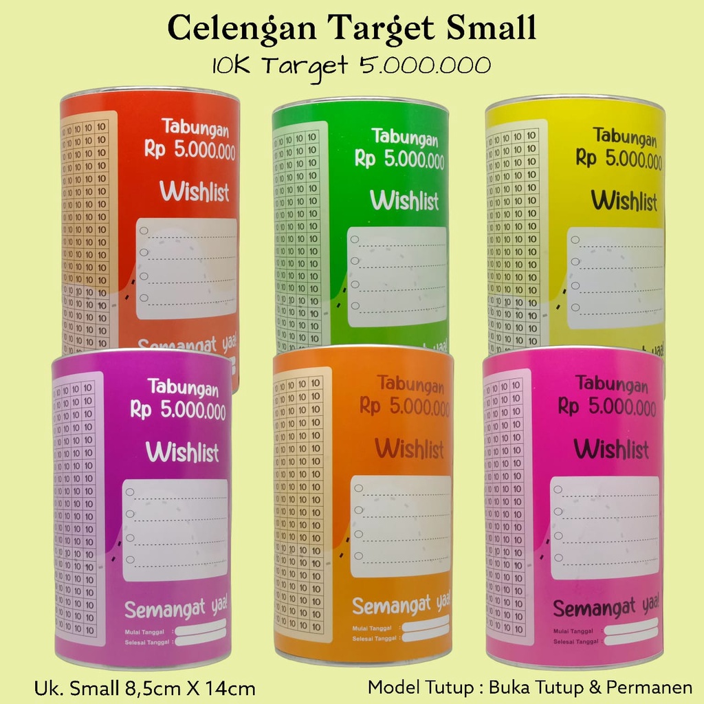 CELENGAN TARGET 10K TARGET 5JT TABUNGAN TARGET CELENGAN TARGET VIRAL SOUVENIR HADIAH CELENGAN TARGET