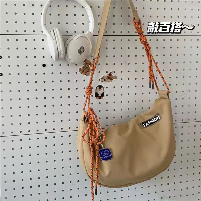 ✺Jepang In Netral Olahraga Angin Dumpling Tas Wanita Kapasitas Besar Messenger Tas Pasang Siswa Kelas Tas Ransel Bahu Pria