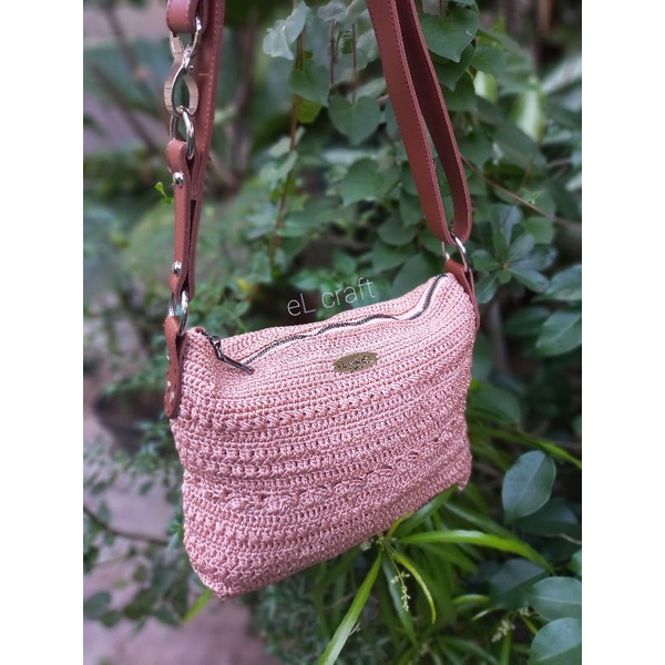 tas rajut tali kulit sintetis