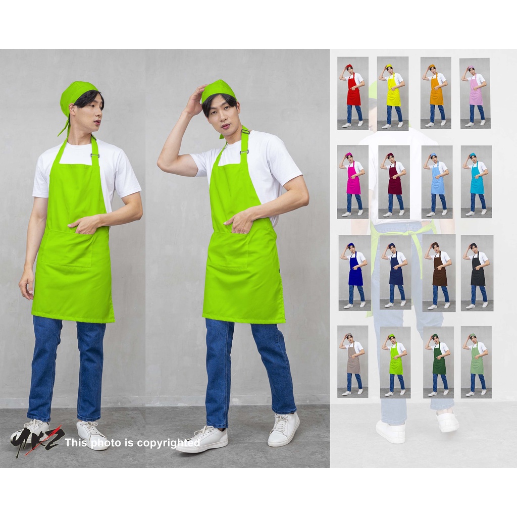 <apron>apron barista /clemek barista/celemek masak / apron kitchen / celemek dapur /apron polos warn