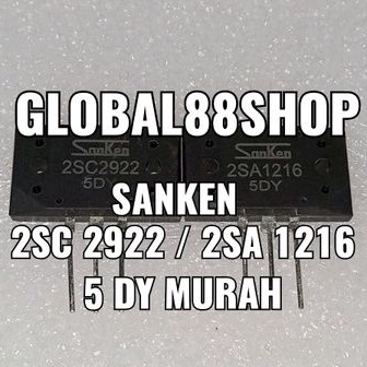 TR TRANSISTOR FINAL SANKEN 2SA1216 2SC2922 2SA A 1216 2SC C 2922 5DY ORIGINAL