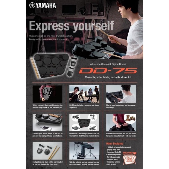 Yamaha Dd75 Dd 75 Dd-75 Drum Elektrik