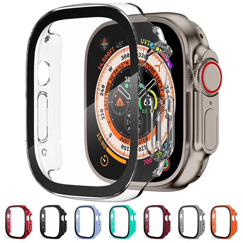 Pelindung Layar Tempered Glass + Bumper Untuk Apple Watch Ultra 49mm iwatch series 49mm