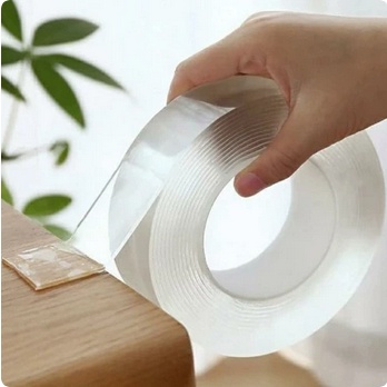 

Gride tape double tape bening tranparan solasi lem perekat ajaib panjang 3M 5M