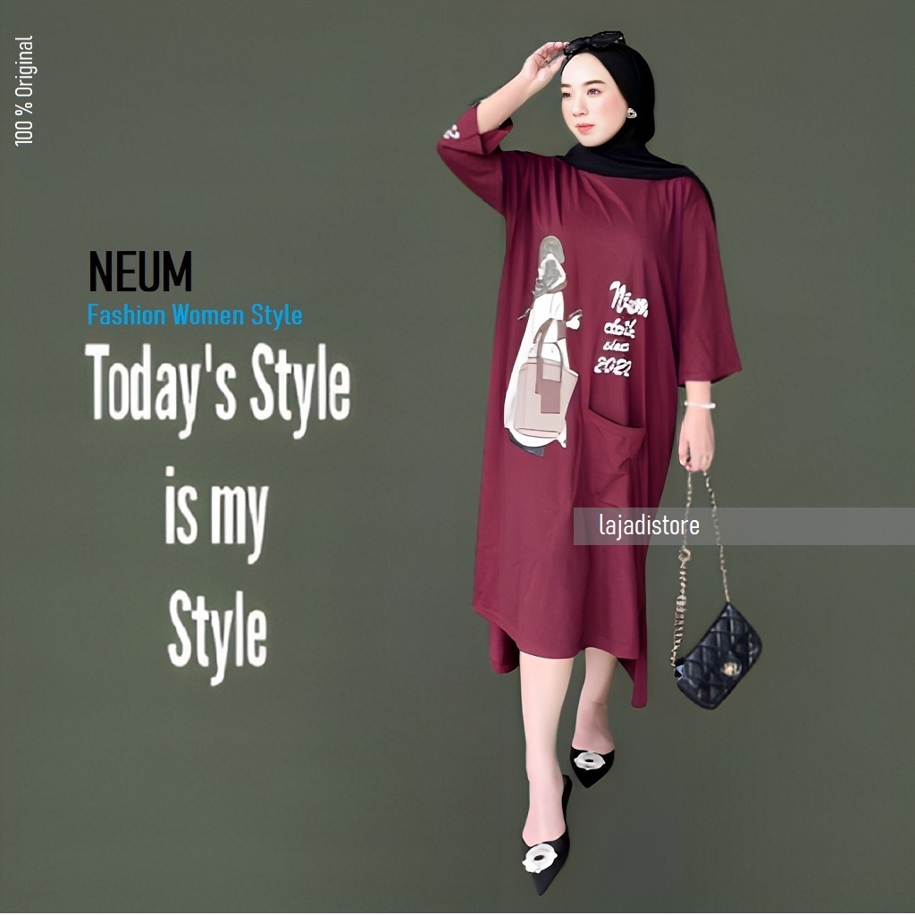 Pakaian Wanita Tunik Kaos Long Tunik Wanita Tunik Premium Tunik Merah Maroon Tunik Putih COD Bisa Ba