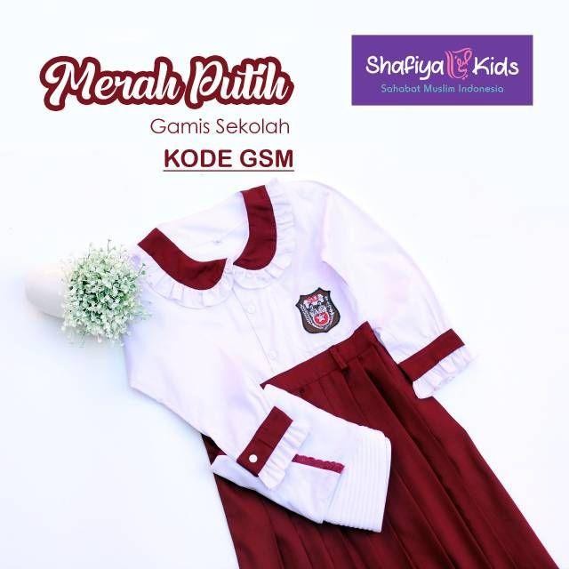 Seragam Sekolah SD Gamis Sekolah MerahPutih & Pramuka Gamis+Kerudung  Baju Muslim Anak Perempuan