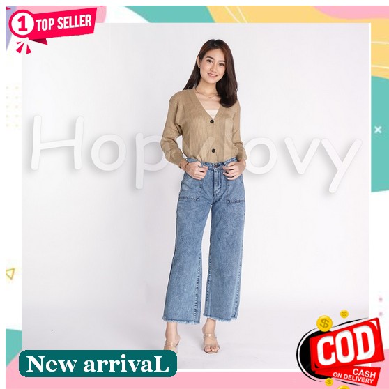 Celana Jins Sobek Clana Jeans Kulot Clana Jeens Panjang Highwaist Clna Jens Termurah Cewe Import Wan