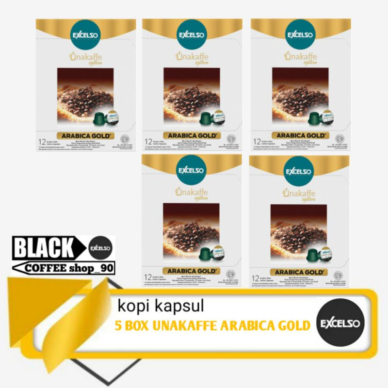 

Unakaffe Arabica Gold paket 5 box