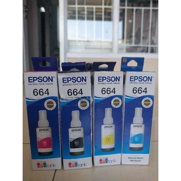 tinta epson 664 original kemasan baru