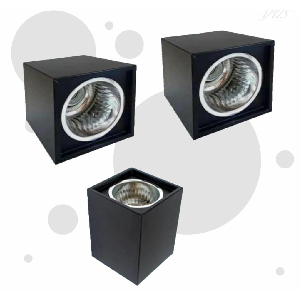 kap lampu downlight outbow kotak e27 holylux / kap lampu outbow kotak / kap lampu hias