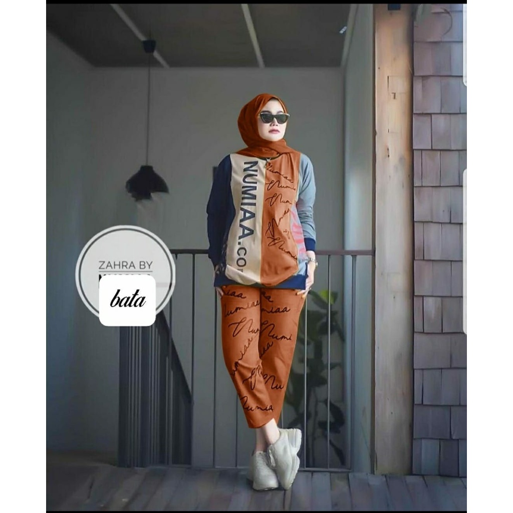 Setelan Celana Wanita 7/8 NUMIA / Set Wanita / Pakaian Wanita/ Fashion Set Wanita/ Fashion Muslim