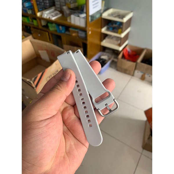 Strap Tali Jam Tangan Silikon new model Smartwatch abu 20mm