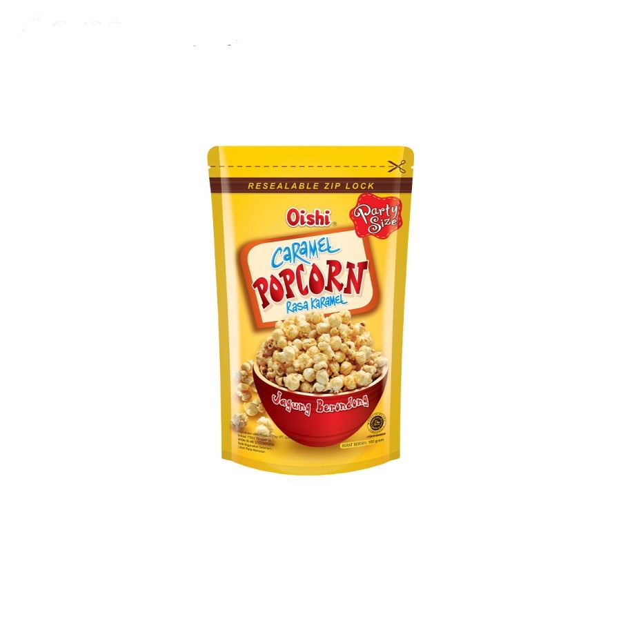 POPCORN CARAMEL OISHI JAGUNG BERONDONG RASA KARAMEL 100GR HALAL