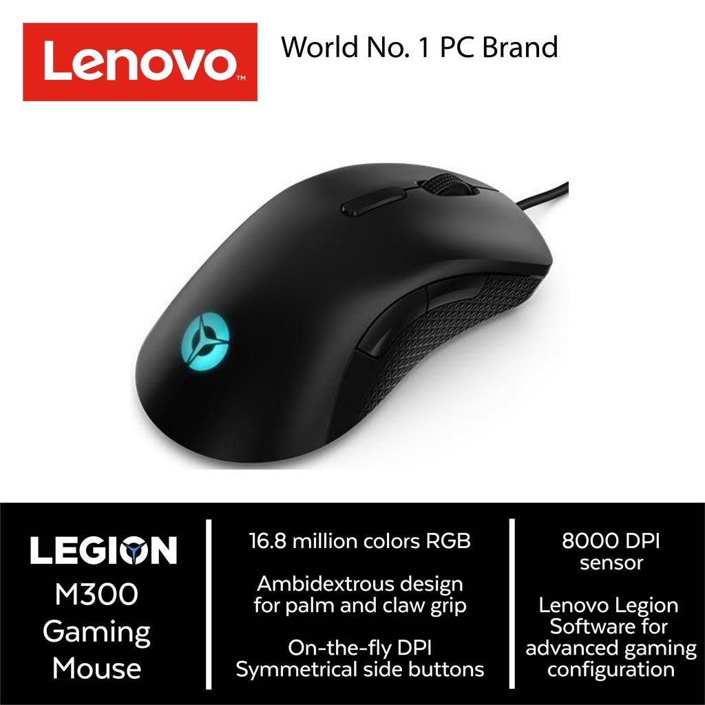 MOUSE GAMING LENOVO LEGION M300 RGB GAMING MOUSE