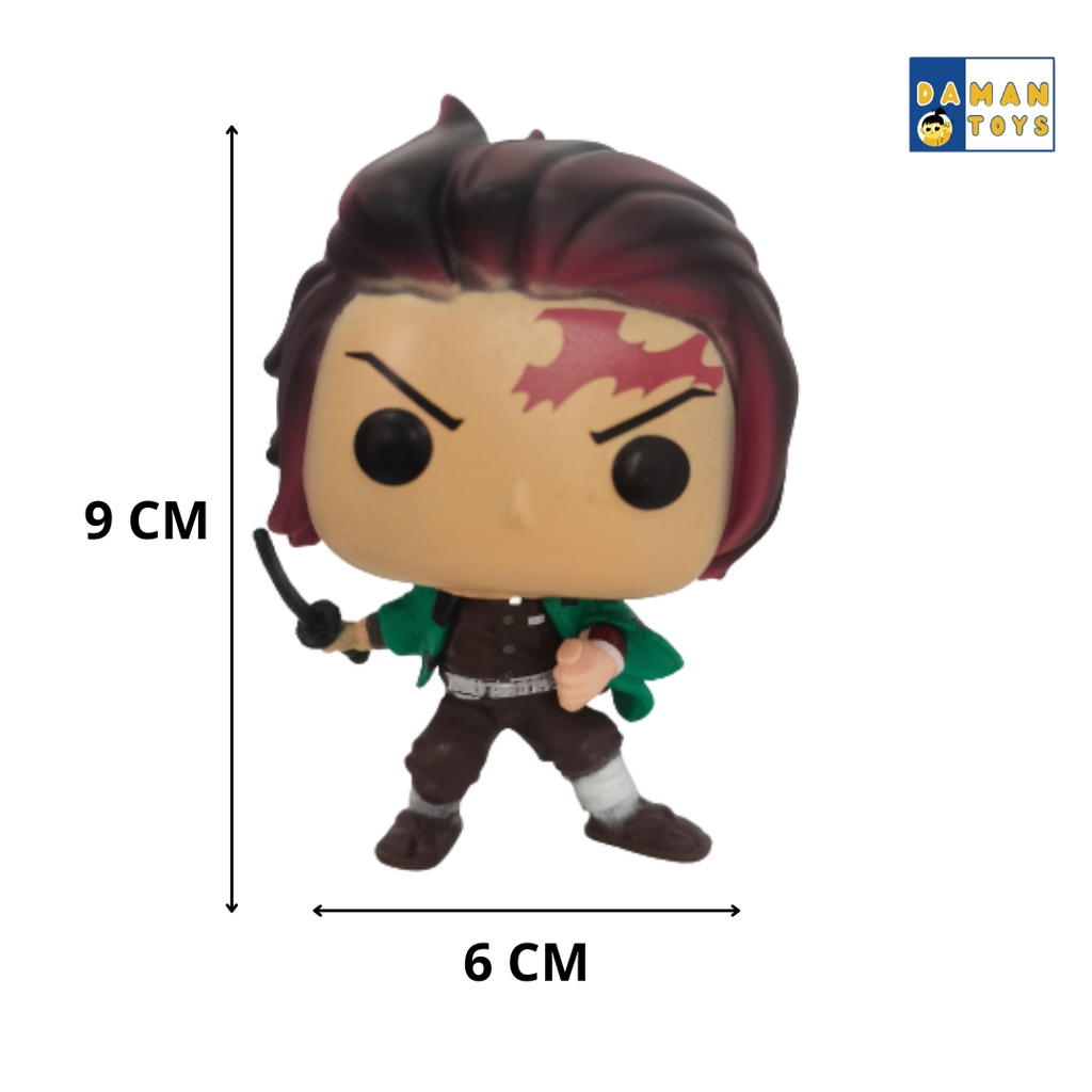 Action Figure Funko Pop Tanjiro Nezuko Zenitsu Inosuke Kimetsu No Yaiba Demon Slayer