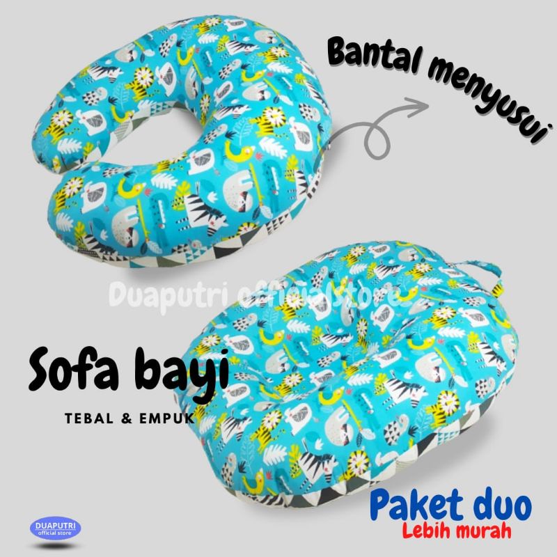 PAKET DUO SOFA BAYI DAN BANTAL MENYUSUI