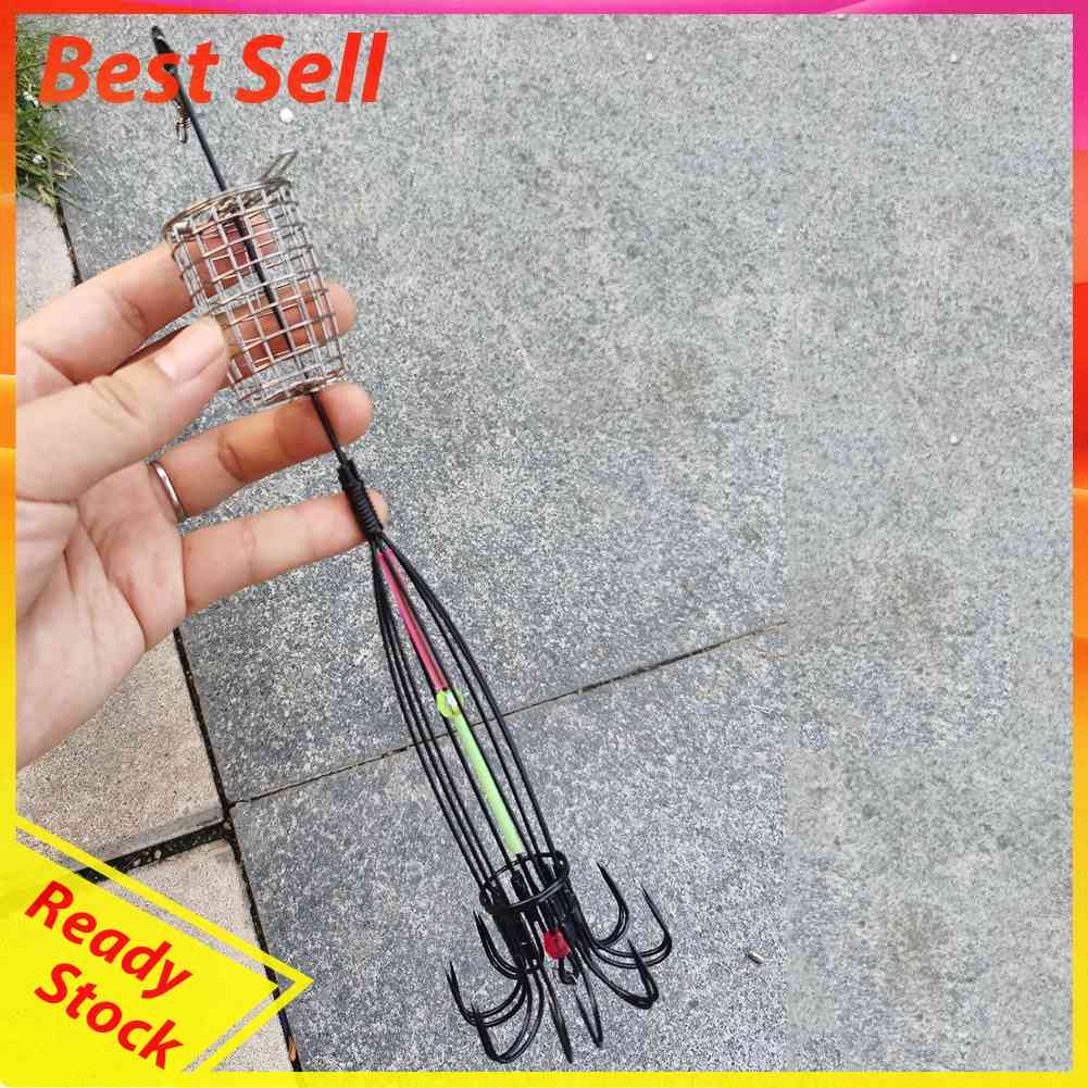 Fishing Hooks Octopus Anchor Hook with Bait Cage Fishing Gear Accessories