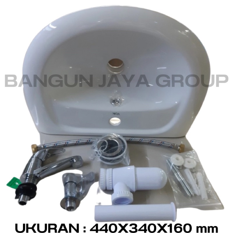 Wastafel Keramik Volk Paket Komplit Westafel Cuci Tangan