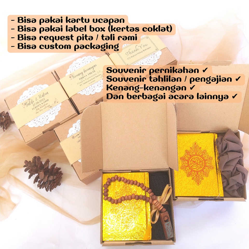 ALQURAN gomy.id gift box hampers kado souvenir lebaran idul fitri alquran al quran pengajian 40 100 