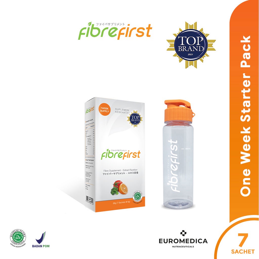 FibreFirst Minuman Diet &amp; Detox Suplemen Kesehatan isi 7 sachets /15 sachets (Buy 1 get Tumbler )
