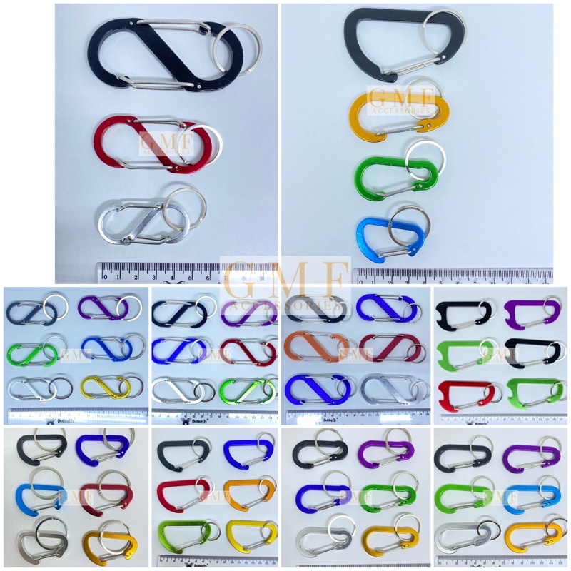 Karabiner Wire Gate Gantungan Cantelan Kunci Carabiner Double Cantolan Pengait Multi Fungsi