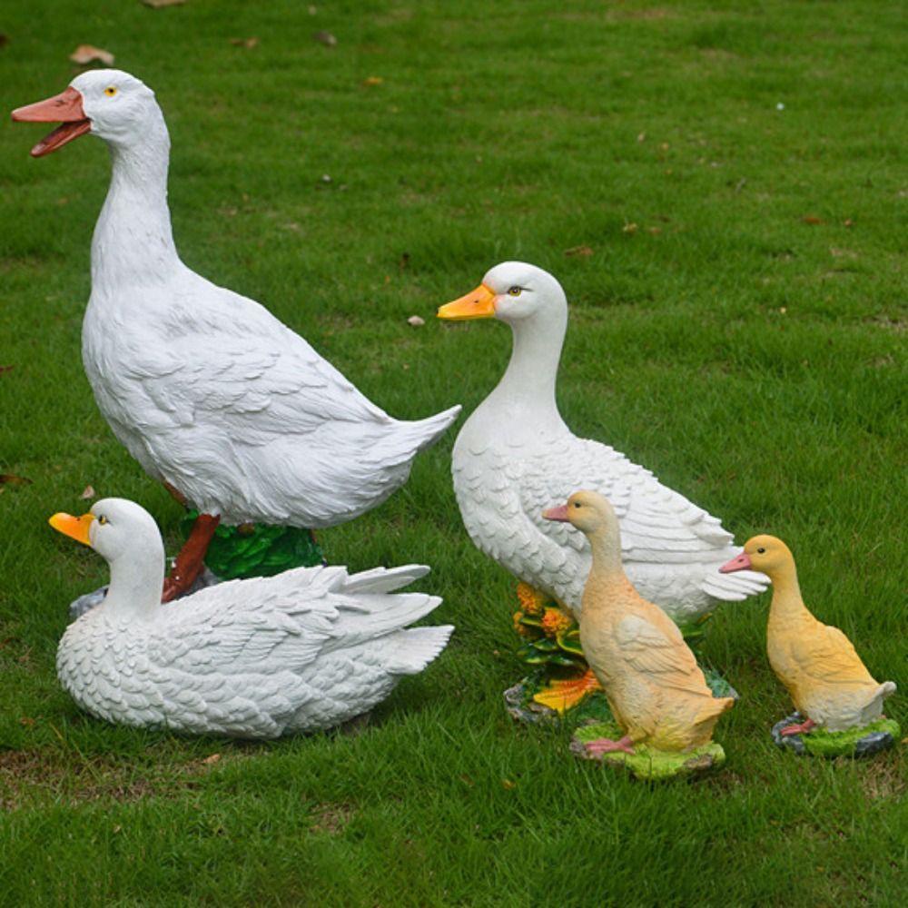 [Elegan] Dekorasi Taman Kualitas Lucu Untuk Outdoor Patung Bebek Manusia Hidup Simulasi Pemandangan Taman Bebek