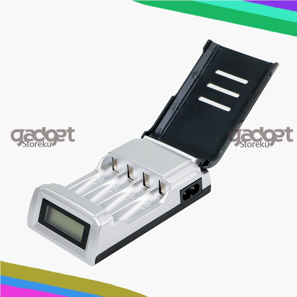 Cas Baterau AA AA Smart Intelligent LCD 4 Slot Charger Baterai for AA AAA NiMh NiCd - C905W Original Taffware