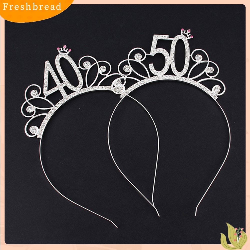 (Fresh) Bando Mahkota Tiara 16 / 18 / 21 / 30 / 40 / 50 / 60 / 80 Untuk Dekorasi Pesta Ulang Tahun