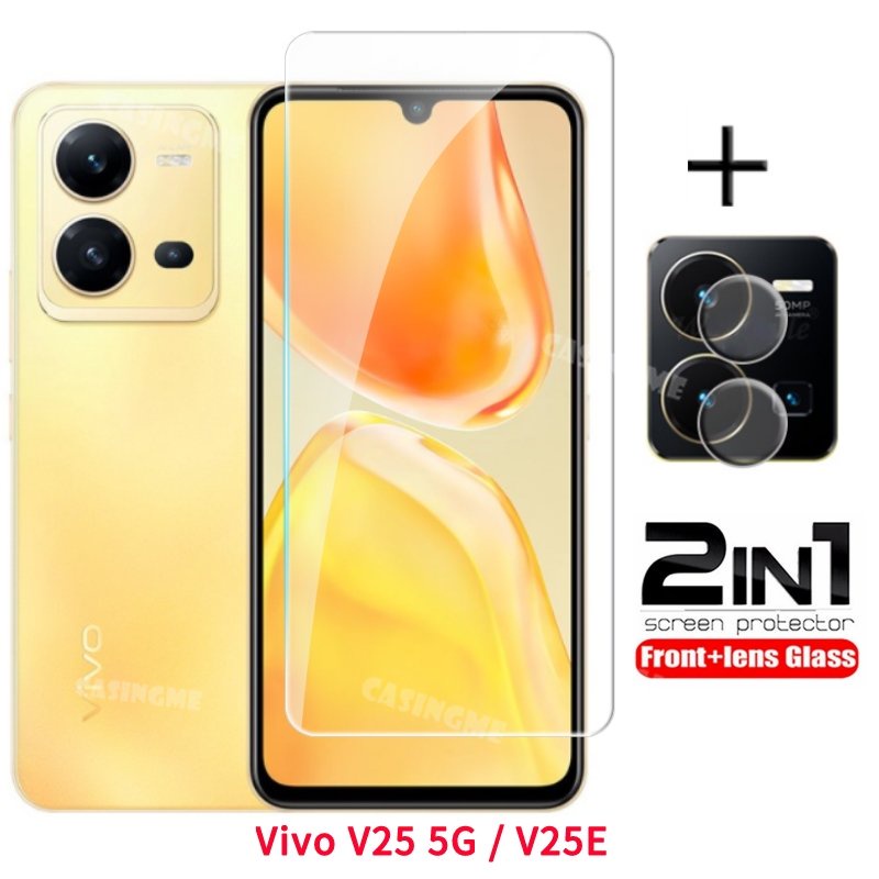 Pelindung Layar Tempered Glass Vivo V25 5G / V25e Vivo V25 Pro Paket 2 in 1