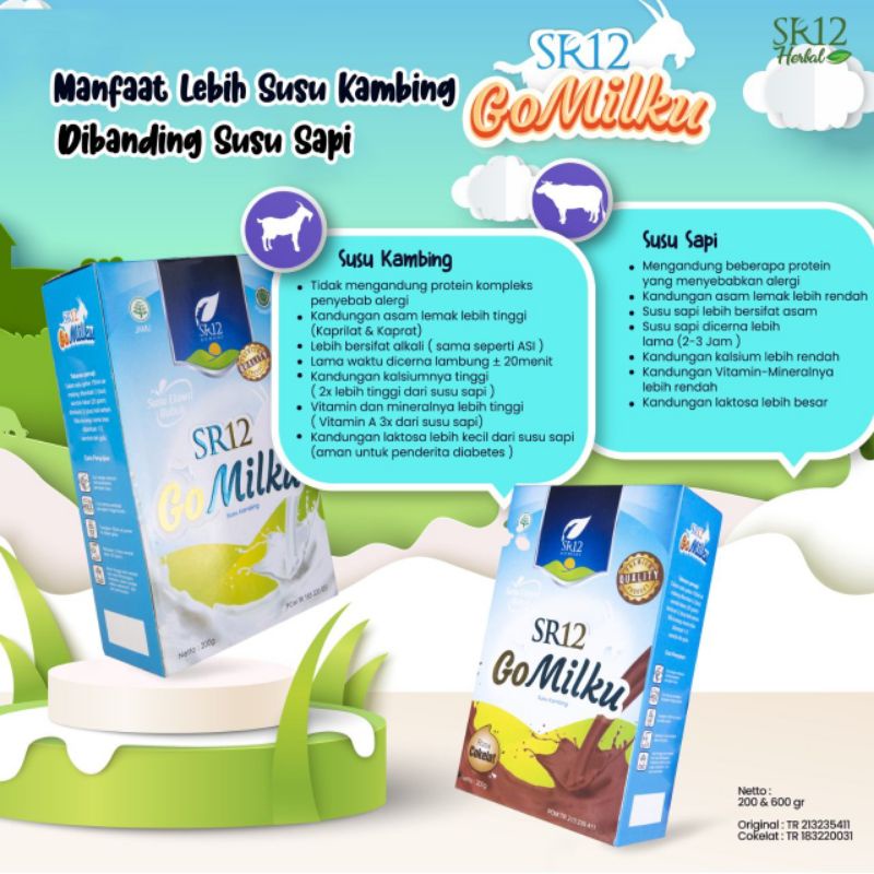 

Susu Kambing Etawa Gomilku SR12 Penggemuk Badan, Penambah Nafsu Makan, Susu Promil, Pelancar ASI Penambah Daya Tahan Tubuh, Dll