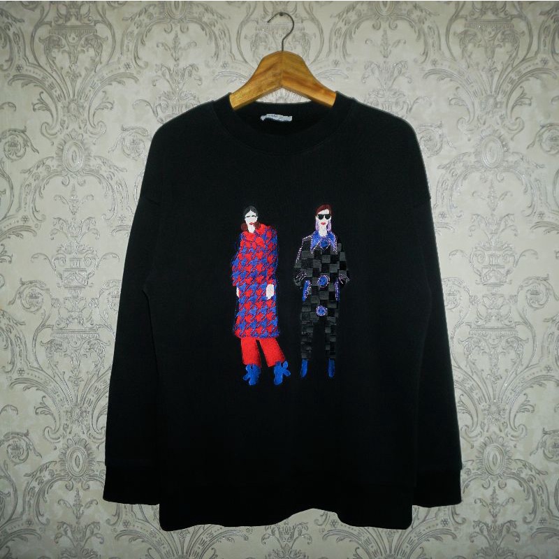 Crewneck ZARA Bordir Second Thrift Original