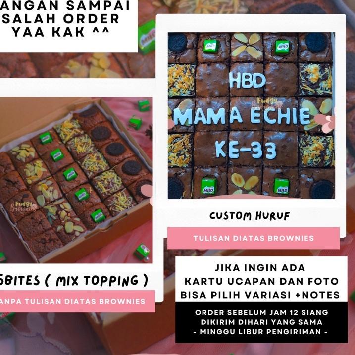 

BAYAR DITEMPAT✔️Fudgy Brownies Custom by Nands Food Mouthfully Chocolate Terenak!|RA4