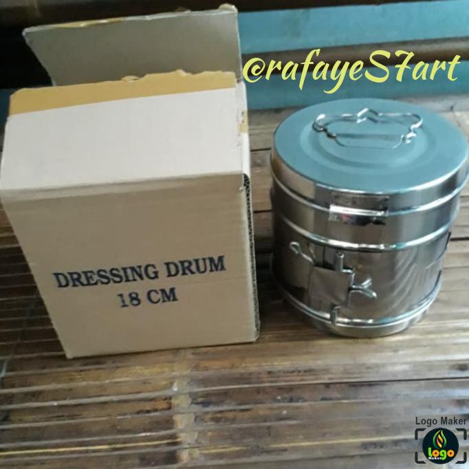 Tromol Kasa dressing drum Stainles 18 cm