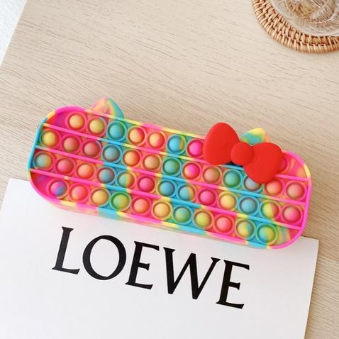 

F78 Tasgue - Kotak Pensil Pop it Murah Pita Ribbon Tempat Pensil Pop it murah ➪ ➪