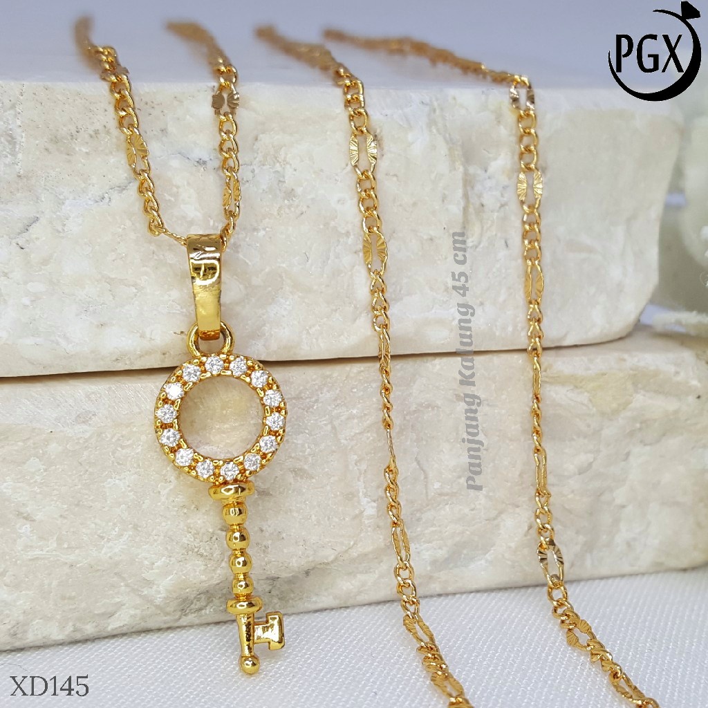 PGX Kalung Wanita Xuping Aksesoris Fashion Perhiasan Lapis Emas XD145