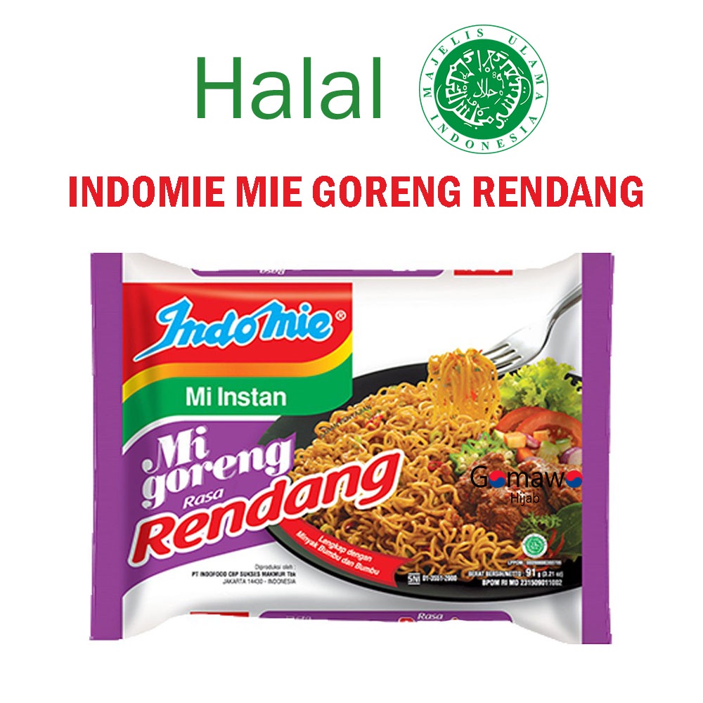 

INDOMIE MIE GORENG RENDANG HALAL