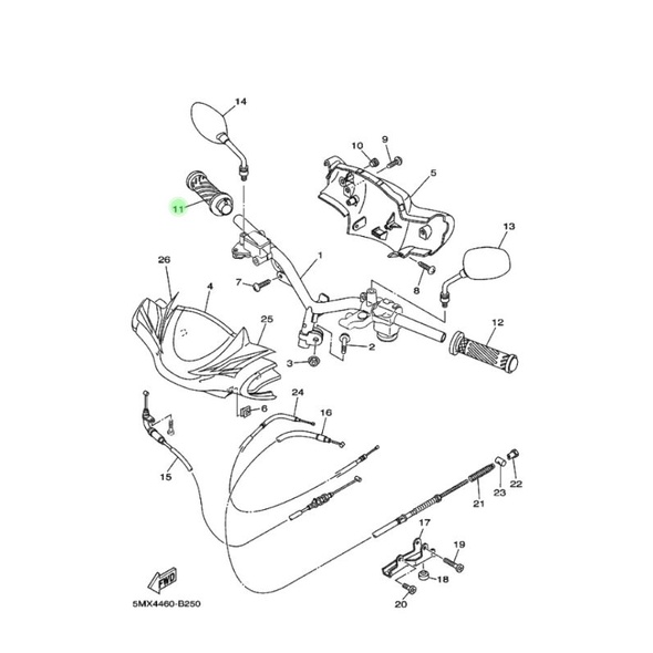 Handgrip Kanan Karet Nouvo Lele Nouvo Z ori