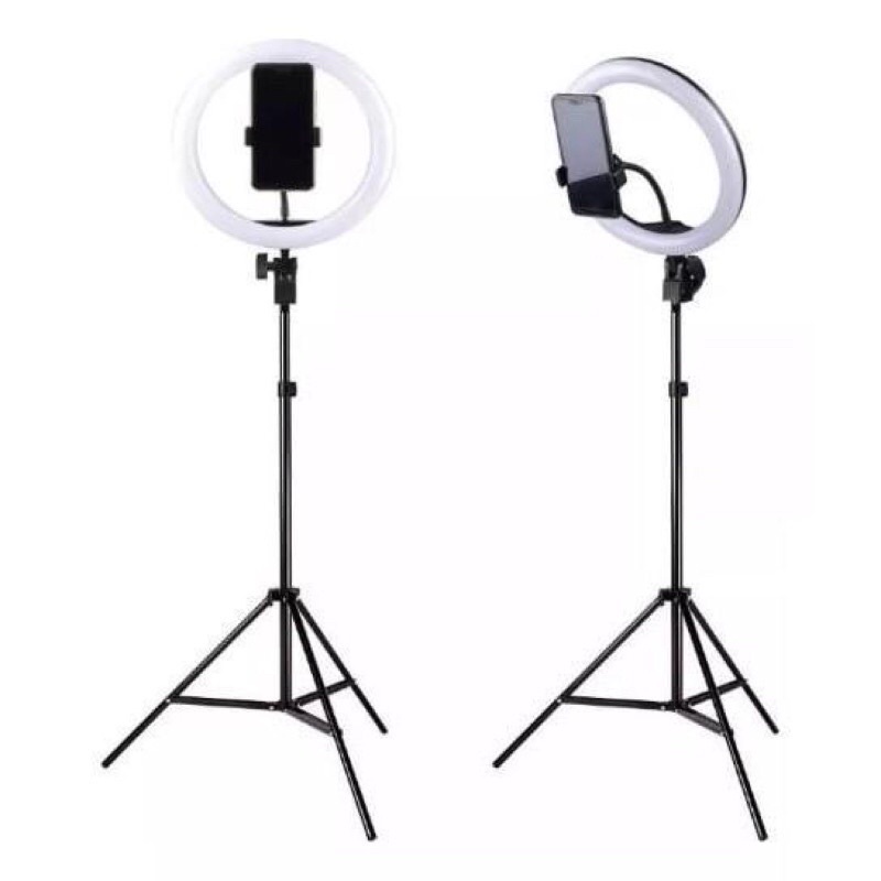 RING LIGHT LED 26CM LAMPU 26 CM MAKE UP VLOG RINGLIGHT + TRIPOD 2.1M